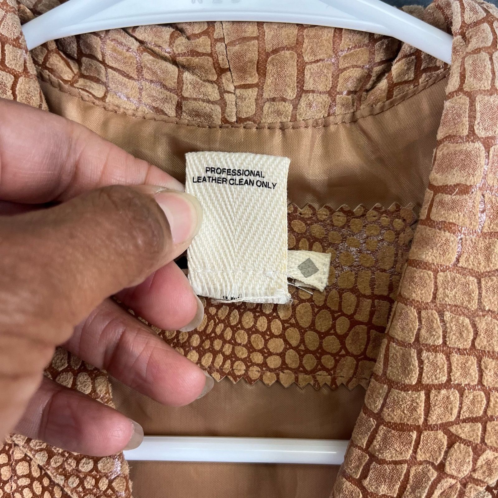 Other Pebbled Snakeskin Leather Jacket Vintage Zip Up Small Moto Size S / US 4 / IT 40 - 4 Thumbnail