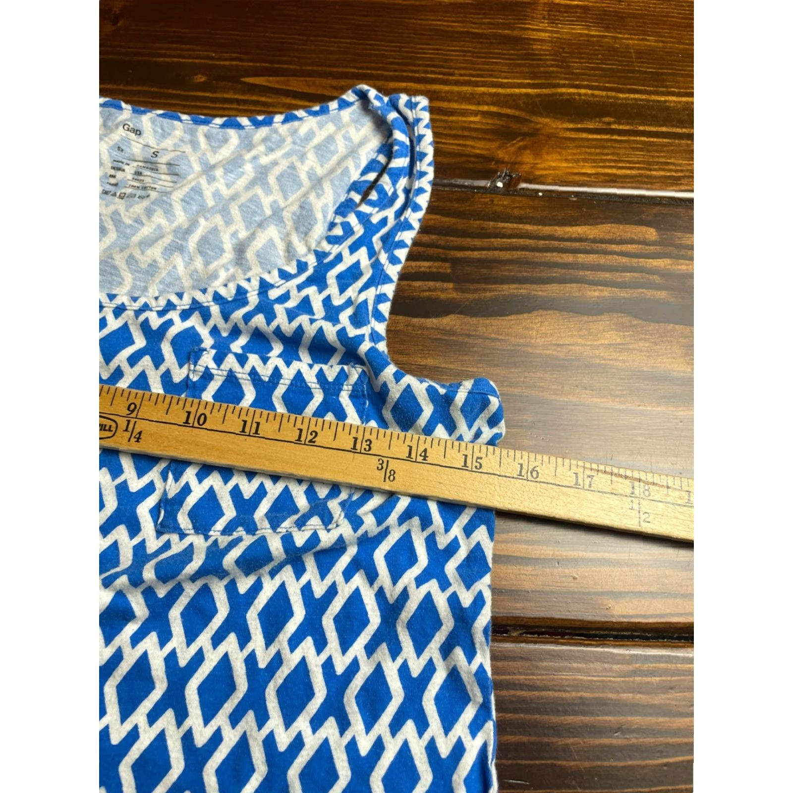 Gap Gap Tank Top Womens Size Small Blue White Sleeveless Scoop Neck Casual Accessories No N/A Size S / US 4 / IT 40 - 4 Thumbnail