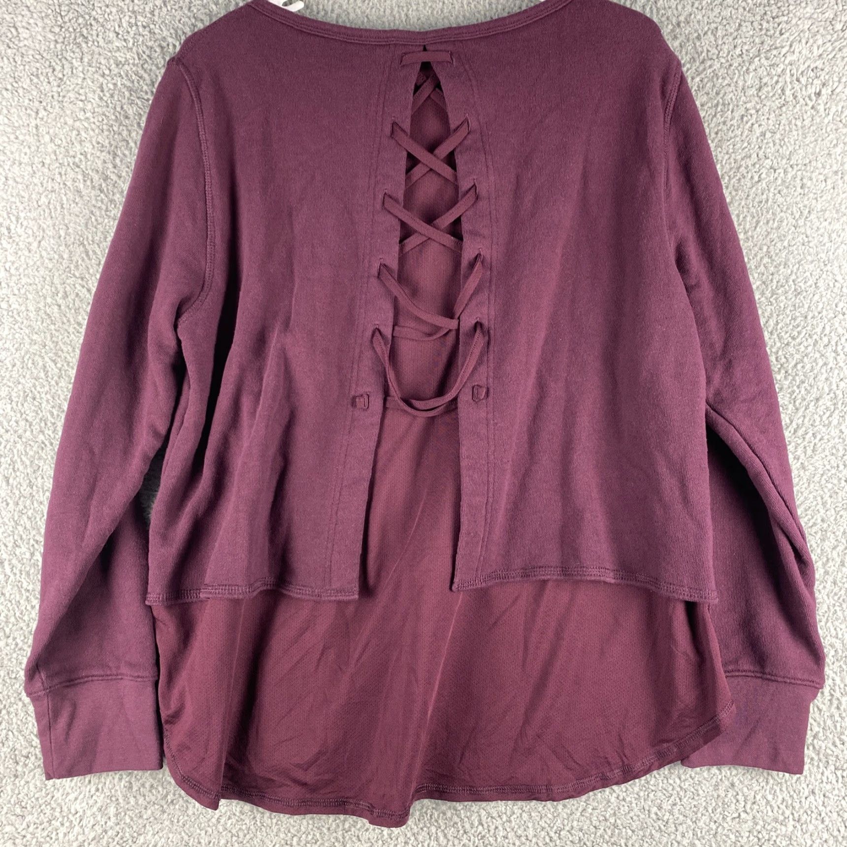 Avia Avia Womens Fleece Sweatshirt XL Burgundy Maroon / 46-6 Pullover Cowl Neck Regular Size XL / US 12-14 / IT 48-50 - 6 Thumbnail