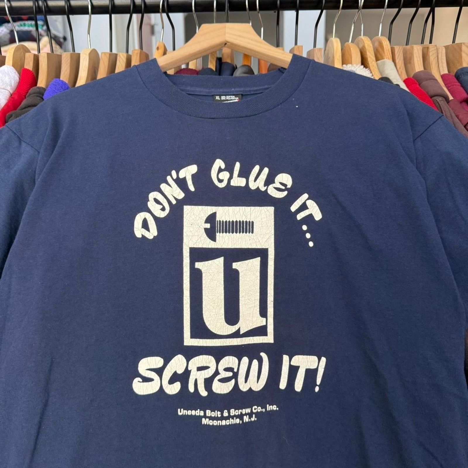 Other Vintage 90s Dont Glue It... Screw It! T-Shirt Size US XL / EU 56 / 4 - 2 Thumbnail