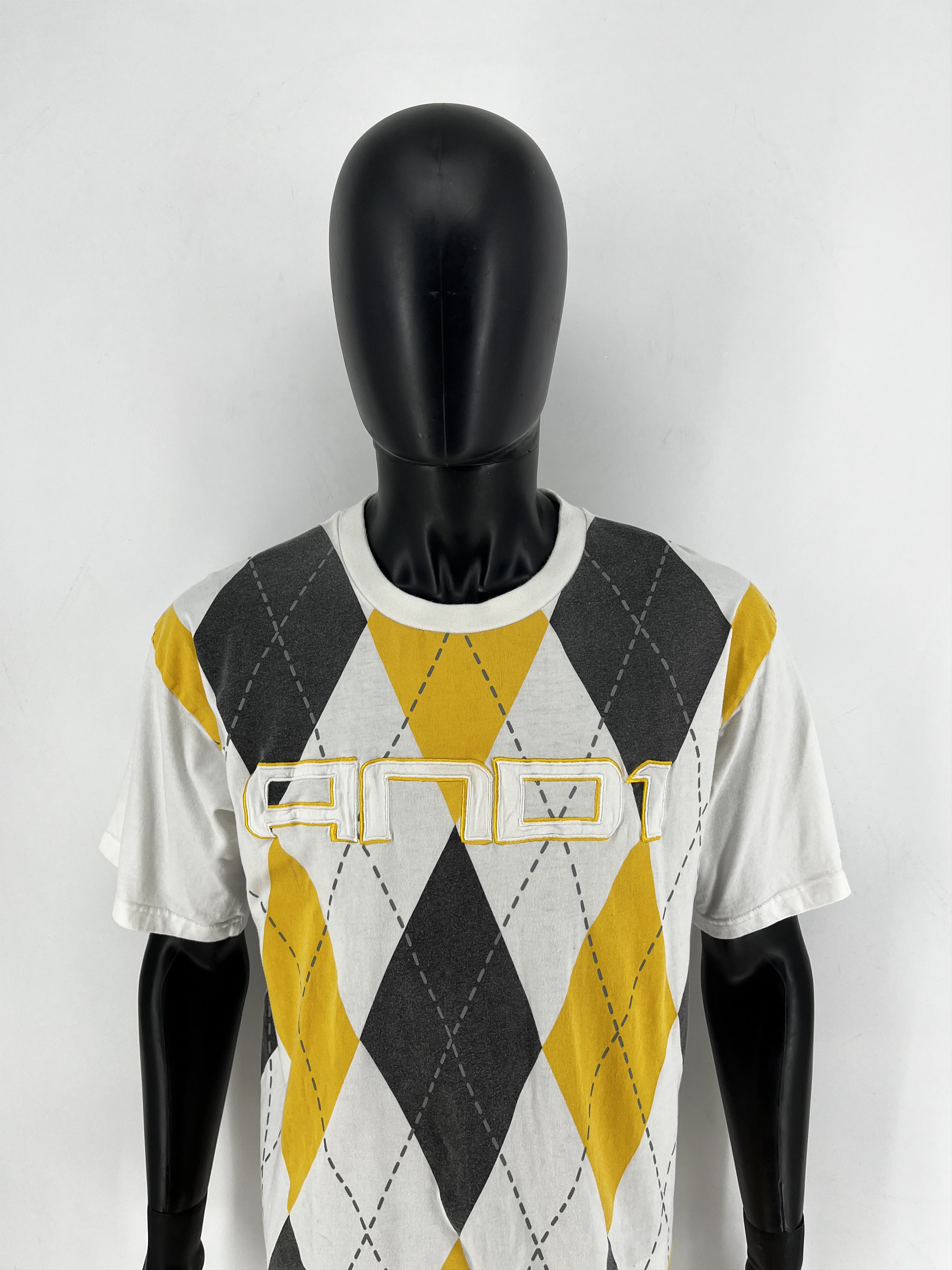 Other Vintage AND1 Argyle Pattern Tee Y2K Basketball Style L Size US L / EU 52-54 / 3 - 6 Thumbnail