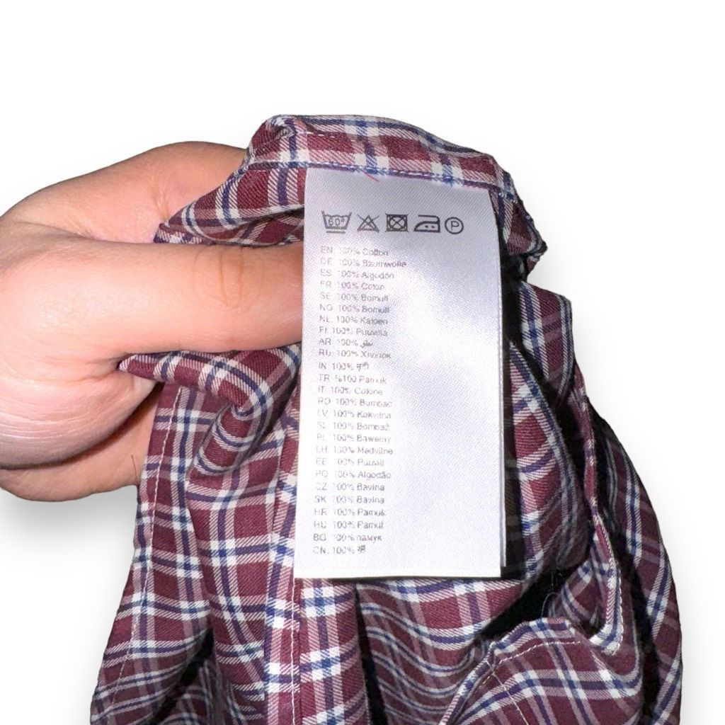 Eton Eton Slim Fit Non-Iron Red Check BD Dress Shirt Size XL 17 Size US XL / EU 56 / 4 - 7 Thumbnail