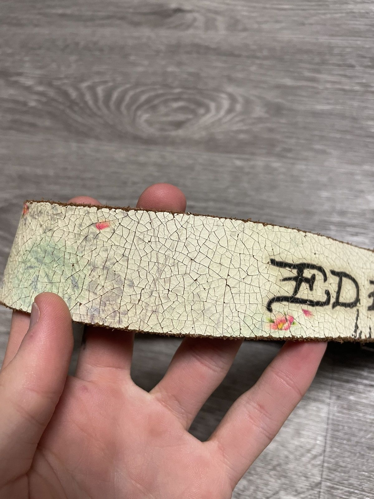 Ed Hardy Vintage Ed Hardy Tattoo Graphic Leather Belt Y2K Size ONE SIZE - 11 Thumbnail