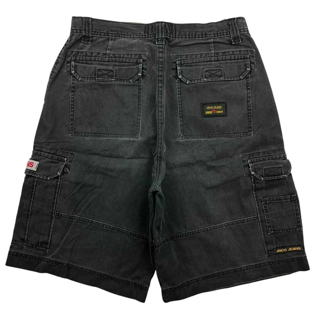 JNCO Vintage Embroidered Flame Crown Jnco Cargo Shorts - Waist 34 Size US 34 / EU 50 - 2 Thumbnail