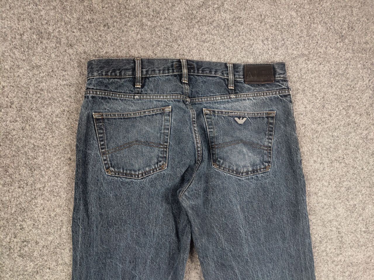 Armani Rare Vintage Armani Jeans big Logo Faded Denim Y2K Style Size US 34 / EU 50 - 10 Thumbnail