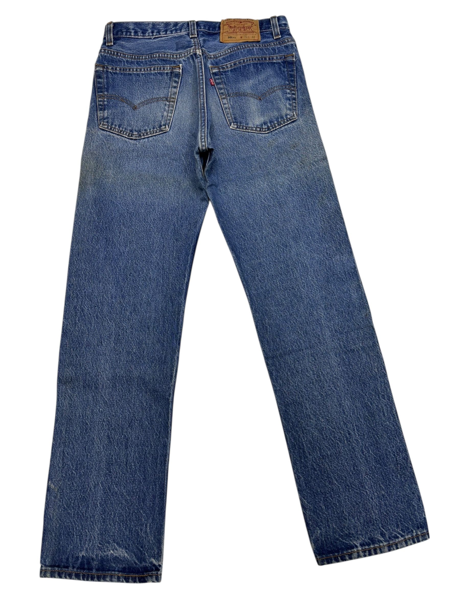 Levi's 💥VINTAGE LEVIS 501xx MADE IN USA DISTRESS DENIM JEANS Size US 29 - 4 Thumbnail