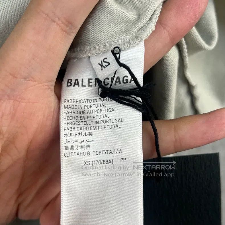 Balenciaga Balenciaga Logo Lettering Printed Destroyed Style Round Ne Size US XS / EU 42 / 0 - 5 Thumbnail