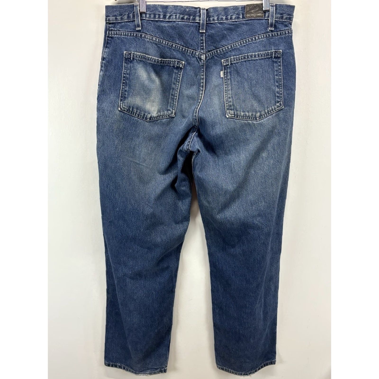 Levi's VINTAGE Levi's Silvertab Jeans Baggy Regular 38x35 Blue Denim 2001 Y2K Skater Mens Size US 38 / EU 54 - 3 Thumbnail