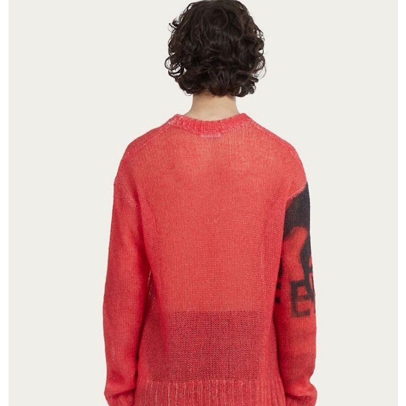 Salvatore Ferragamo o1s1rm0924 Mustang Print Sweater in Red/Black Size US XS / EU 42 / 0 - 3 Thumbnail
