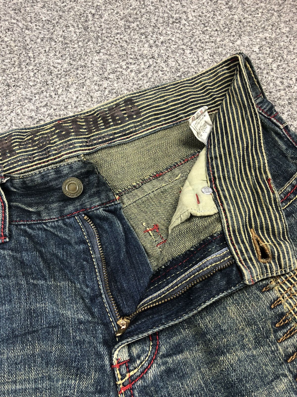 Japanese Brand Vintage Y2K Japanese Brands Jack Serika Sashiko Baggy Jeans Size US 31 - 15 Thumbnail