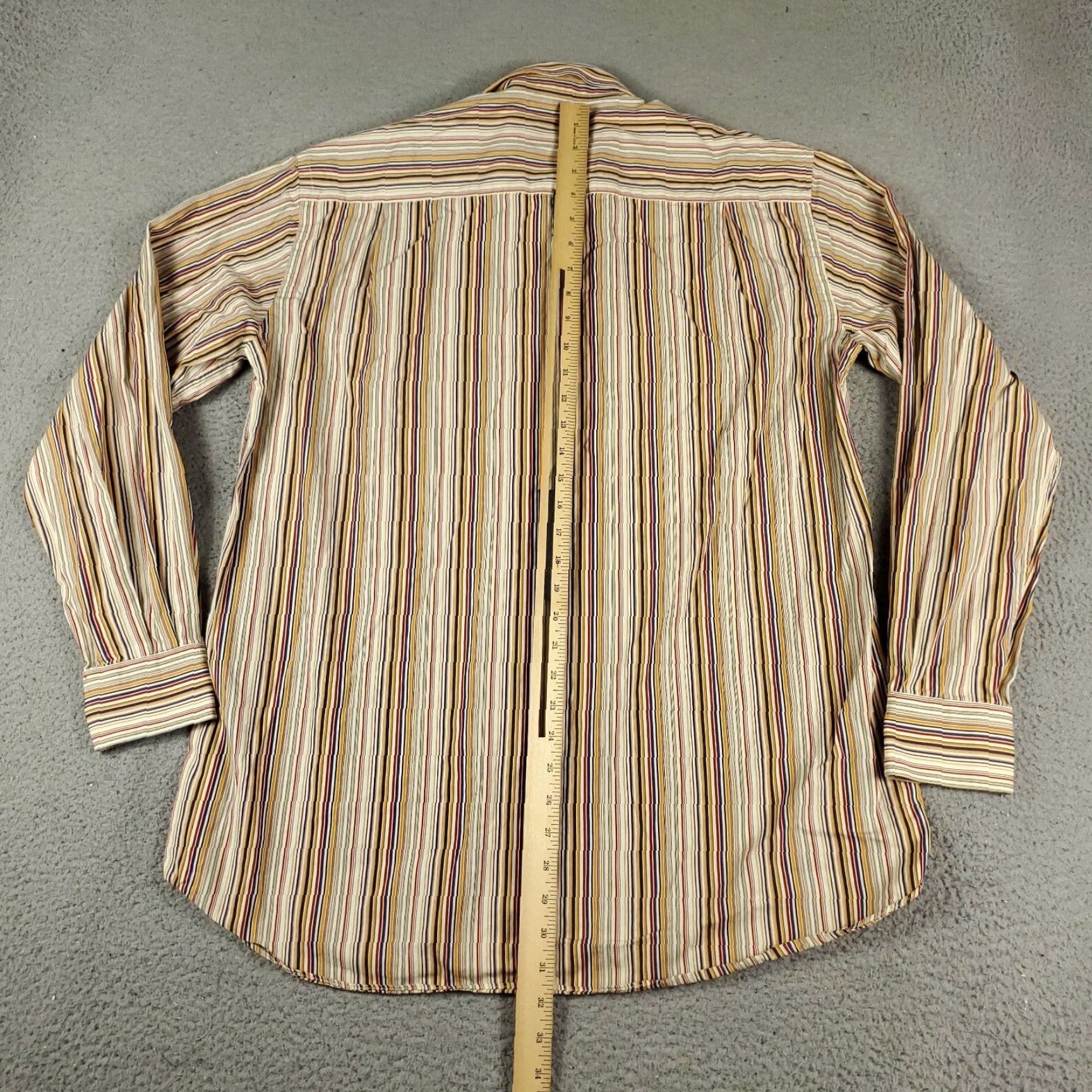 Paul & Shark Paul & Shark Button-Up Shirt Mens Large Beige Striped Long Sleeve Casual Classic Size US L / EU 52-54 / 3 - 4 Thumbnail