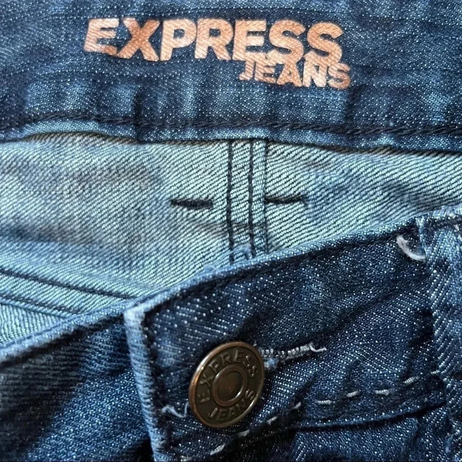Express Express Vtg y2k Micro Mini Skirt Denim Jean Sz 6 Size 28" / US 6 / IT 42 - 5 Thumbnail