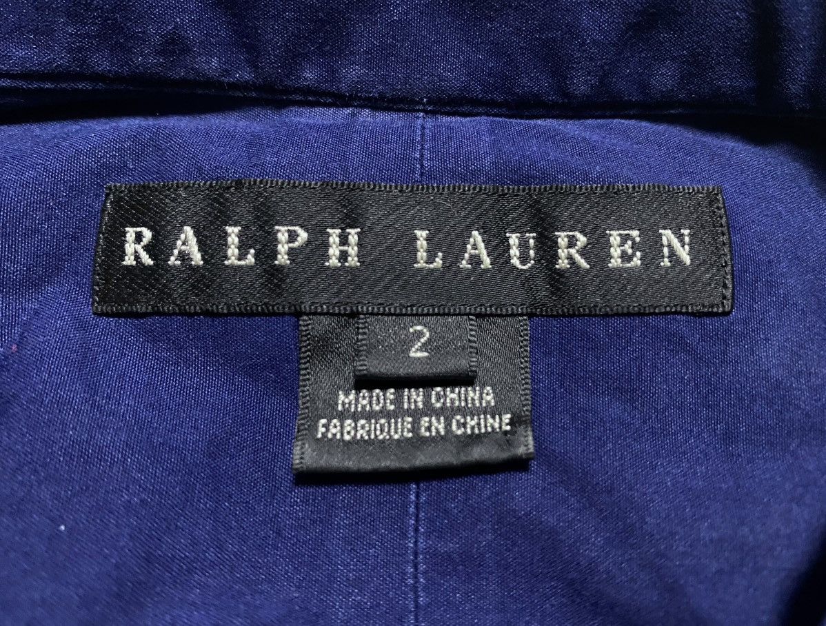 Ralph Lauren Black Label Ralph Lauren Black Label Navy Stretchy Luxury Blouse Shirt Size XS / US 0-2 / IT 36-38 - 11 Thumbnail