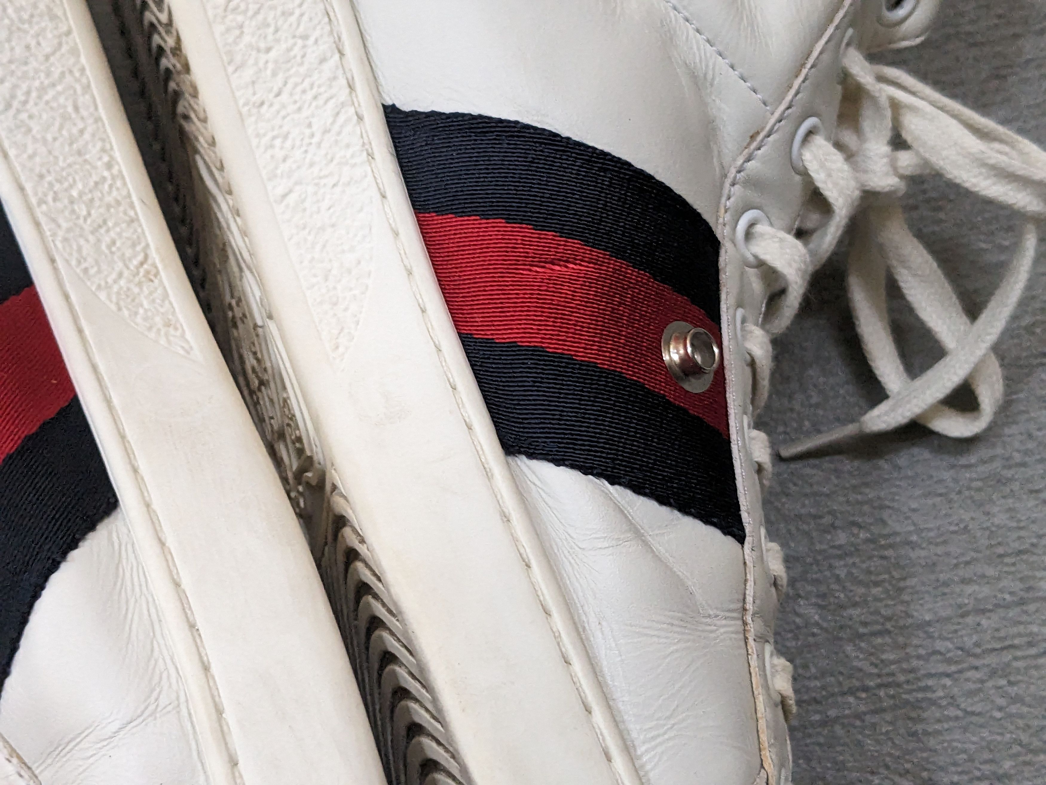 Gucci Gucci Ace Sneakers Size 9 White Leather High Tops Size US 9 / EU 42 - 13 Thumbnail