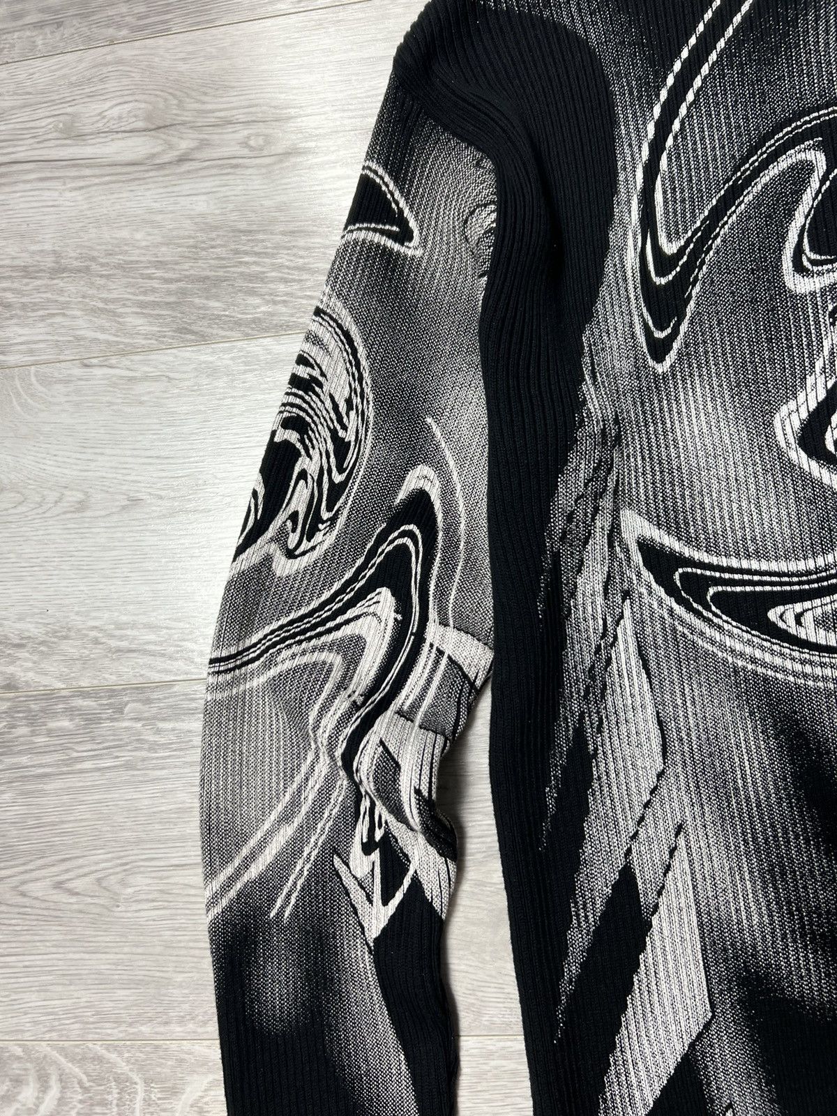 If Six Was Nine Crazy Vintage Avant-Garde Tribal Knit Ribed Sweater Diesel Size US XXL / EU 58 / 5 - 9 Thumbnail