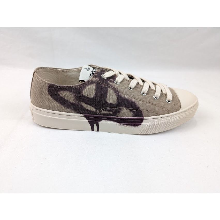 Vivienne Westwood o1rshd1 Plimsoll Low Top-Sneakers in Beige/Purple Size US 10 / EU 43 - 1 Thumbnail