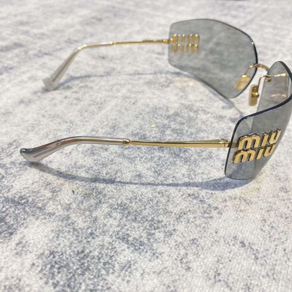 Miu Miu MIU MIU MU 54YS 5AK30B Sunglasses LIGHT GREY Size ONE SIZE - 12 Thumbnail