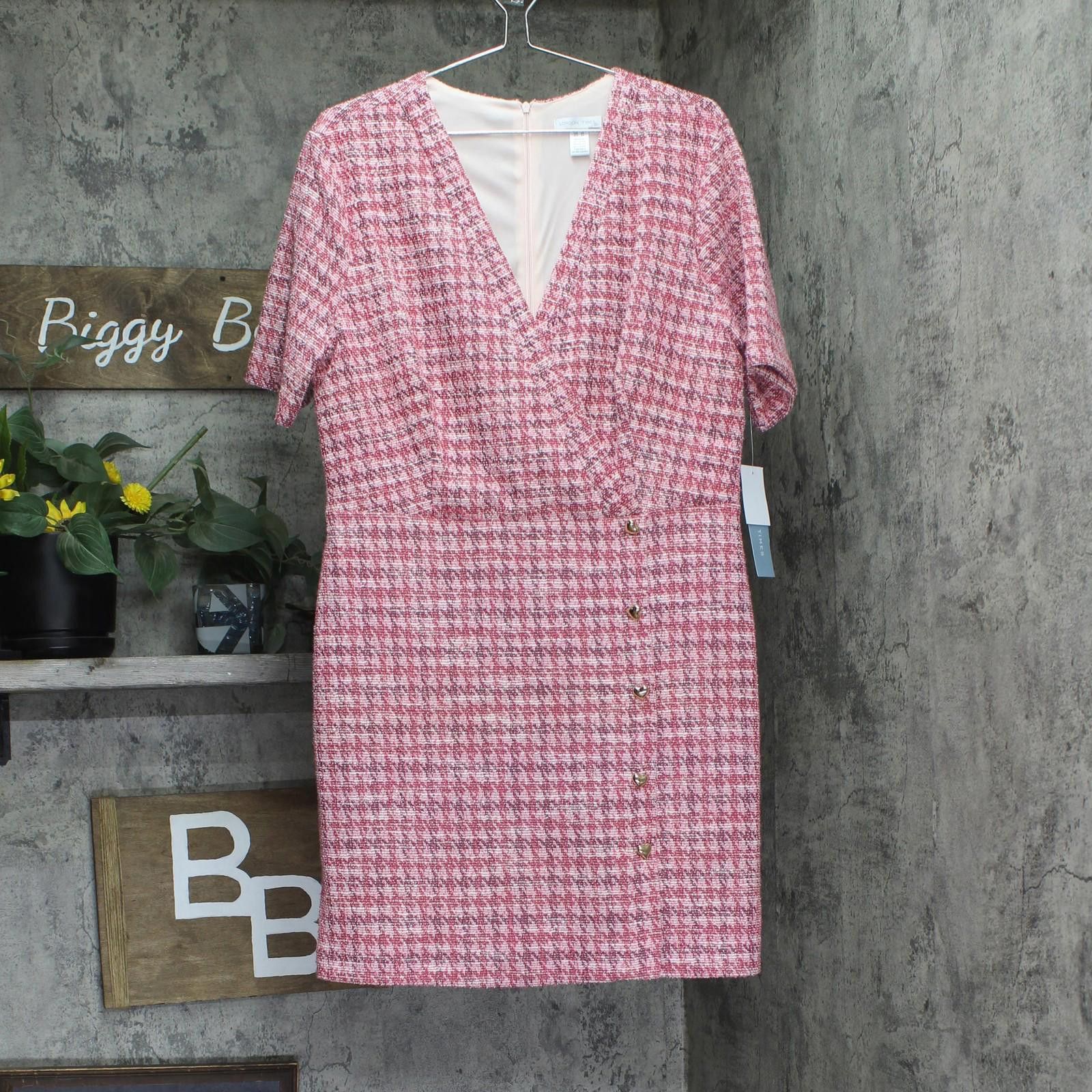 Other Nwt London Times Womens A-line Dress T7764m Pink Multi 16 Size XXL / US 16-18 / IT 52-54 - 1 Thumbnail