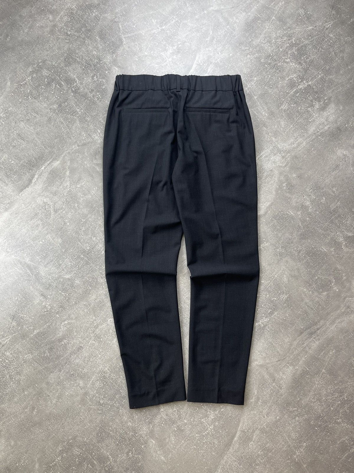 Brunello Cucinelli Brunello Cucinelli Black Wool Tapered Pants Elegant Tailored Size 27" / US 4 / IT 40 - 7 Thumbnail