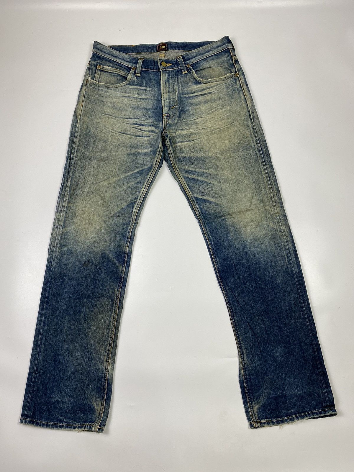 Japanese Brand × Jean × Lee 💥Faded💥 lee dirty fade mudwash jeans denim pant Size US 34 / EU 50 - 2 Thumbnail