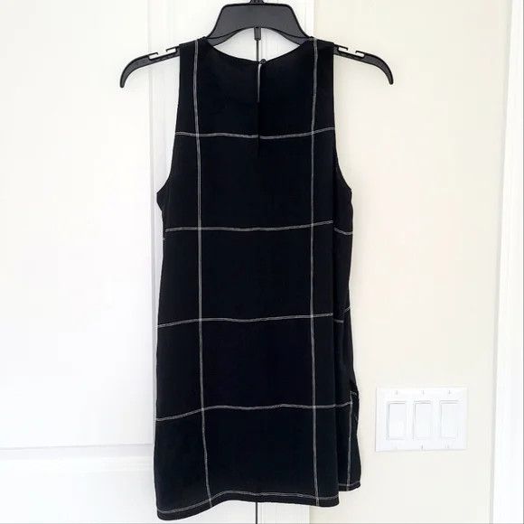Athleta Silk Side Slit Cya Tank Plaid Size XS / US 0-2 / IT 36-38 - 2 Thumbnail