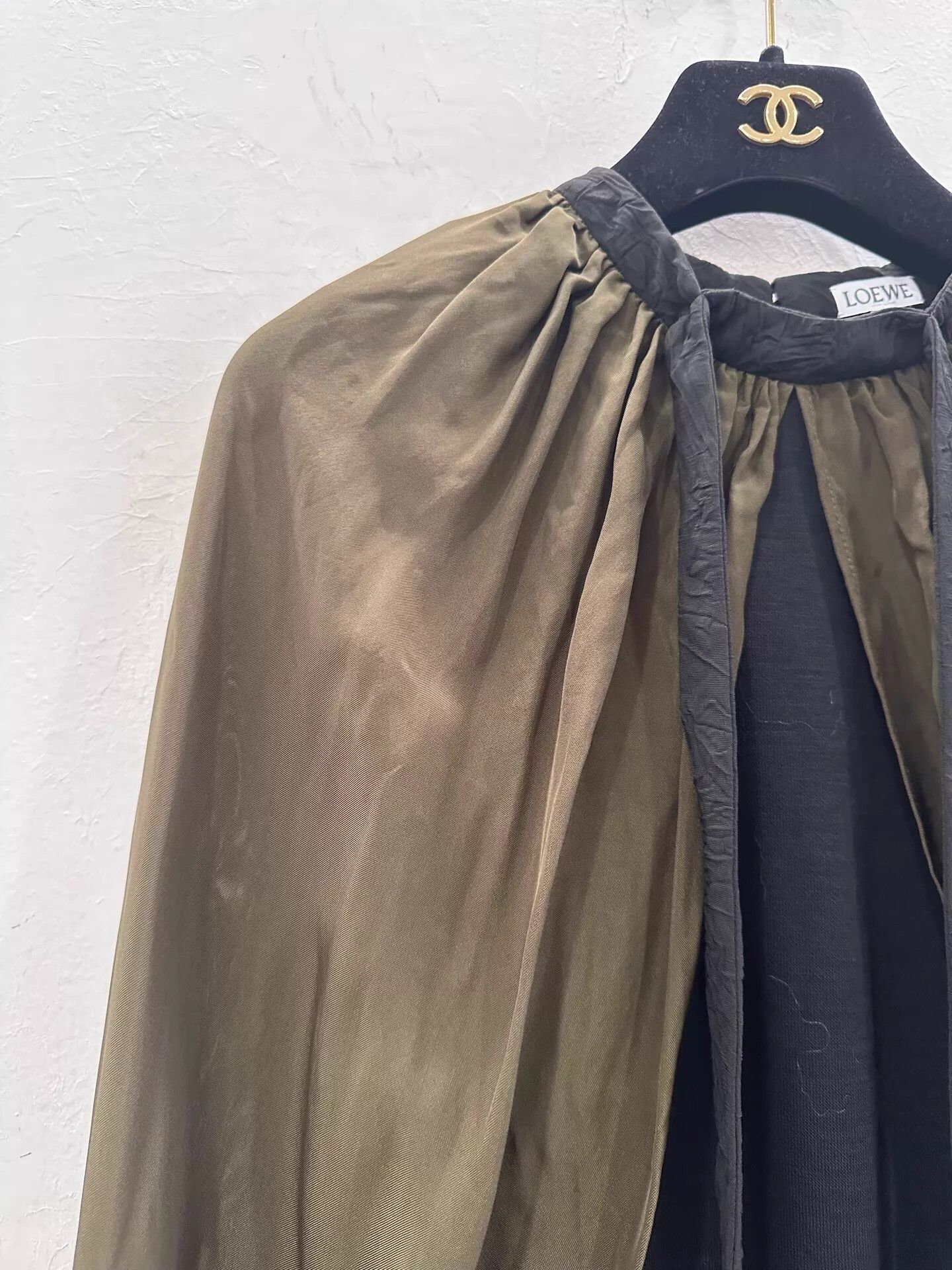 Loewe Loewe Women's Green Black Colorblocked Long Dress FR 38 Size XS / US 0-2 / IT 36-38 - 3 Thumbnail