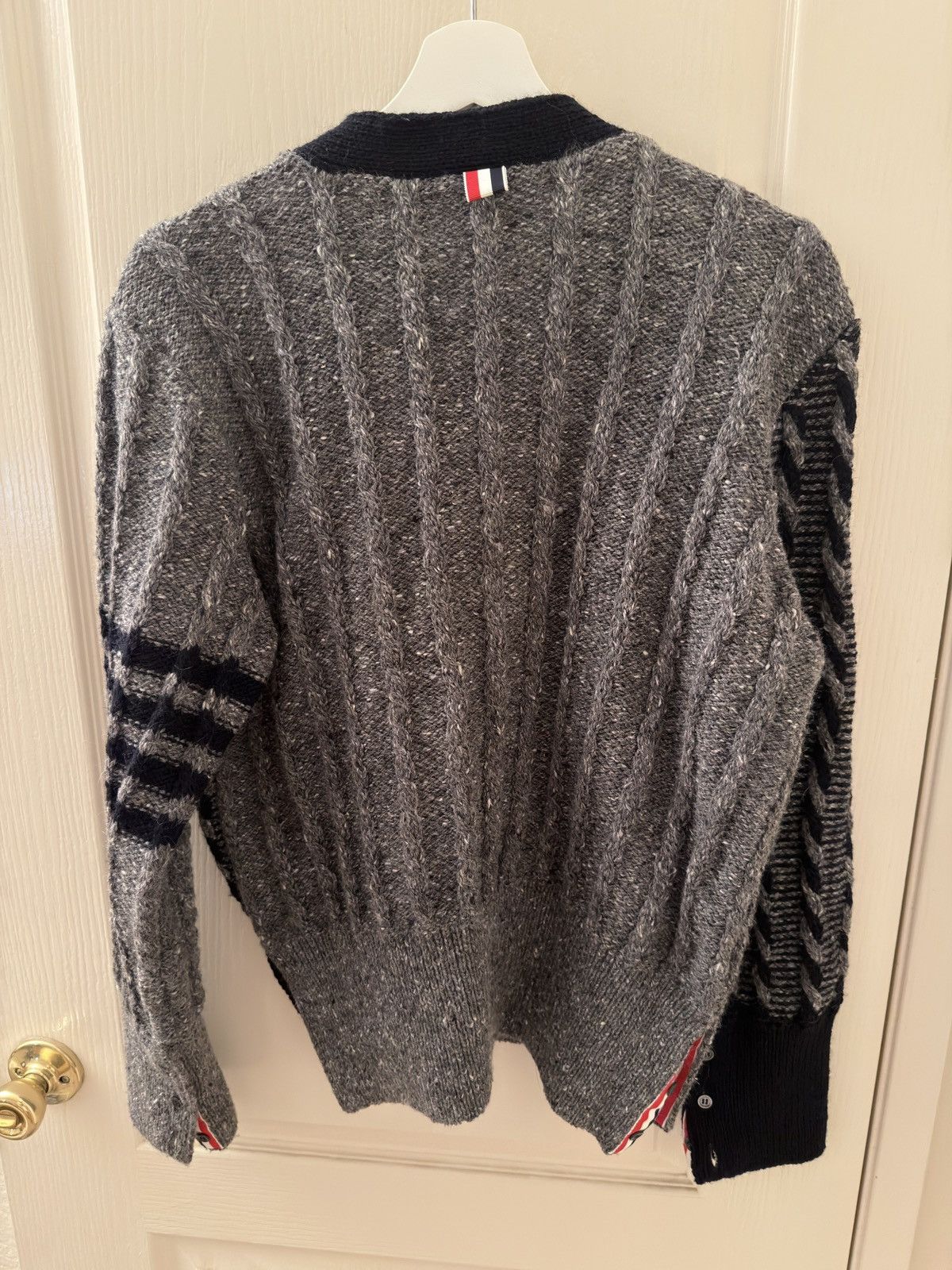 Thom Browne Thom Browne Gray 4-Bar Cardigan Size US M / EU 48-50 / 2 - 3 Thumbnail