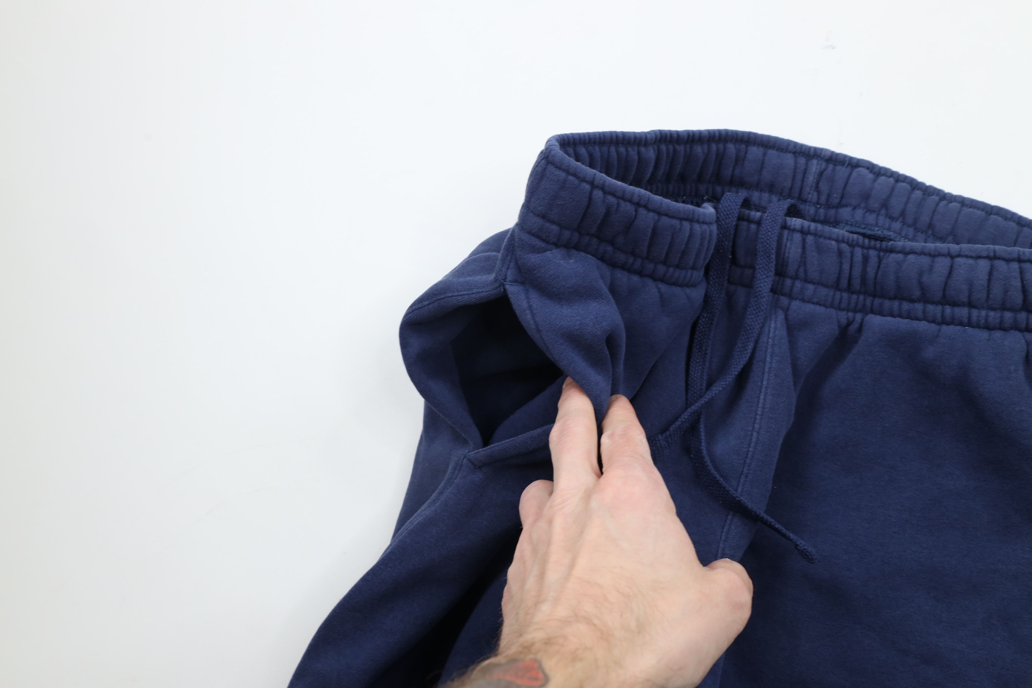 Nike × Vintage Vintage Nike Scott Mini Swoosh Wide Leg Sweatpants Blue Size US 34 / EU 50 - 7 Thumbnail