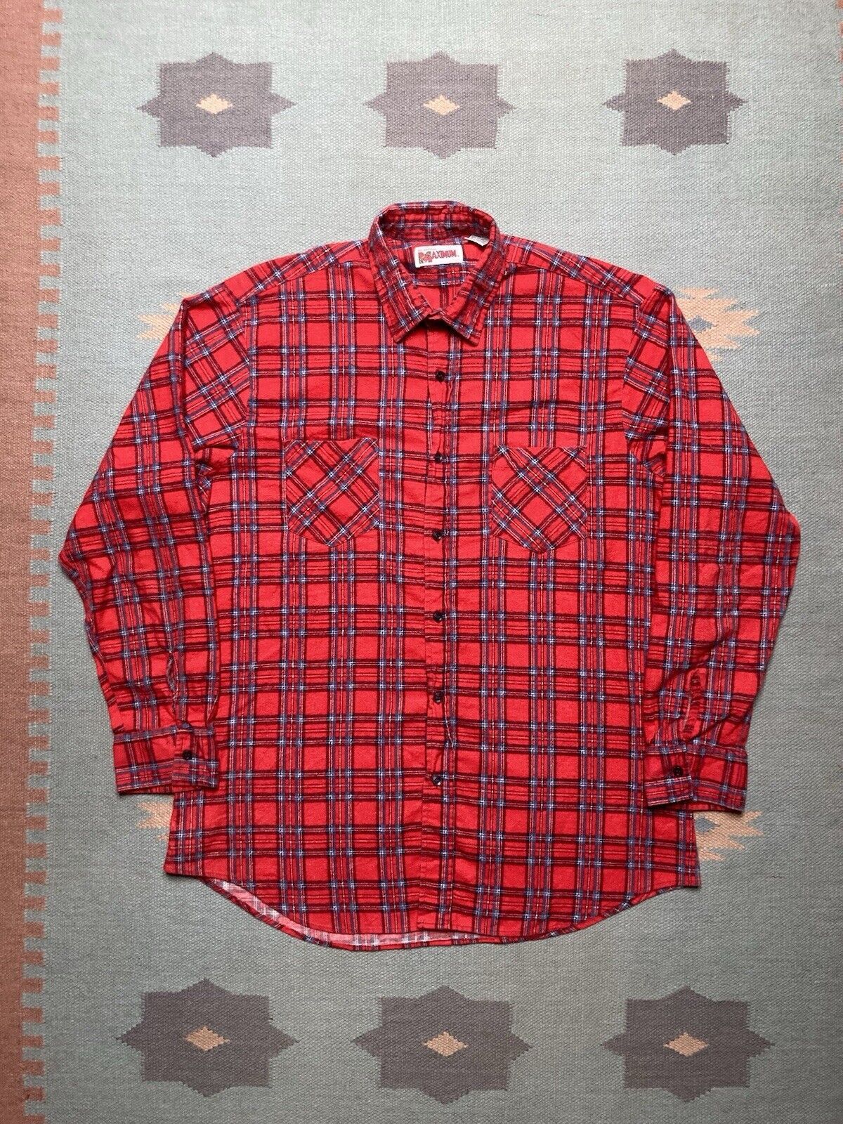 Vintage 80s flannel shirt Mcgregor maximum brushed cotton XL tall Size US XL / EU 56 / 4 - 1 Thumbnail