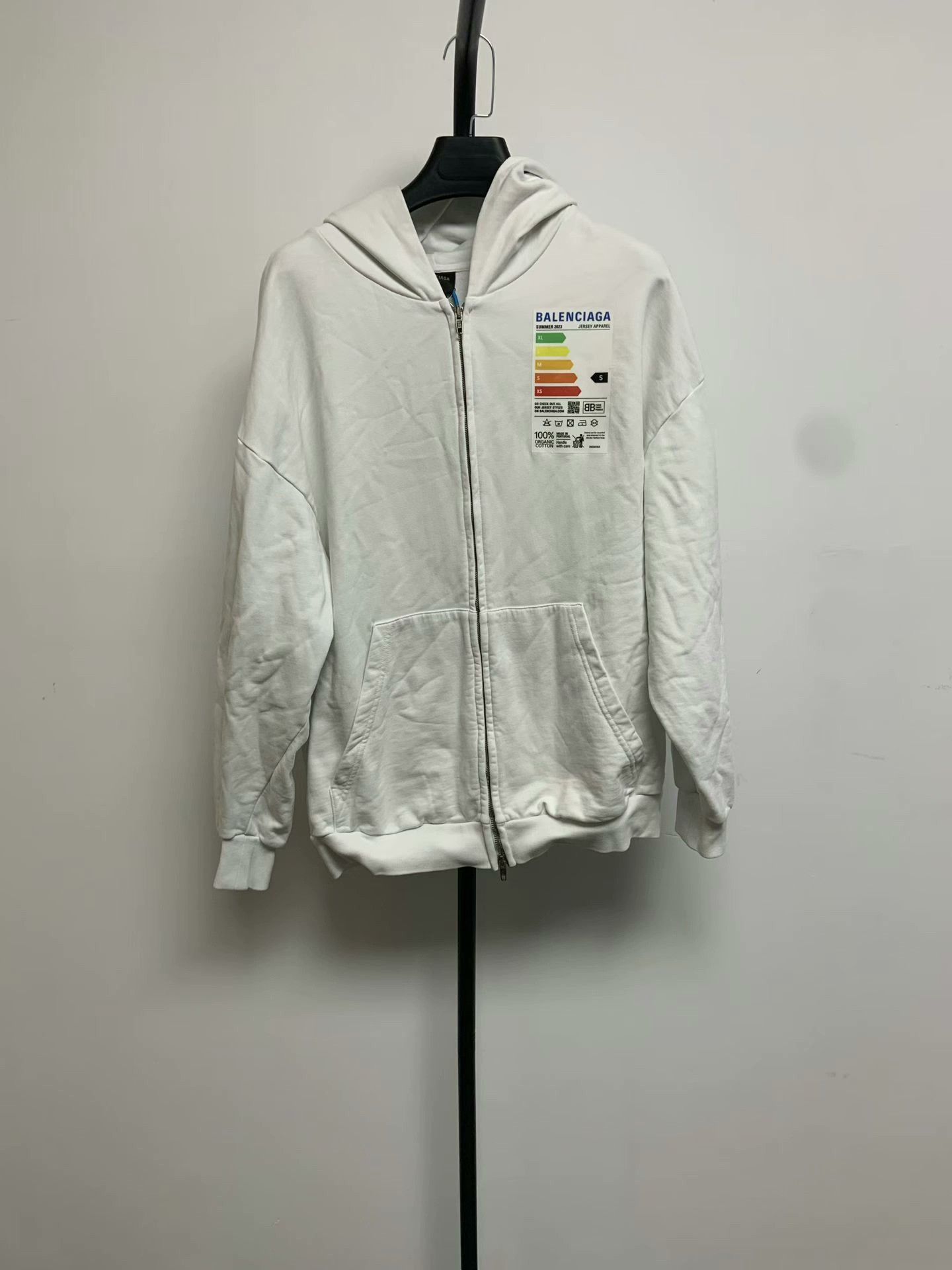 Balenciaga Balenciaga Solid Letter Print Zip Hoodie Women Size XS / US 0-2 / IT 36-38 - 1 Thumbnail