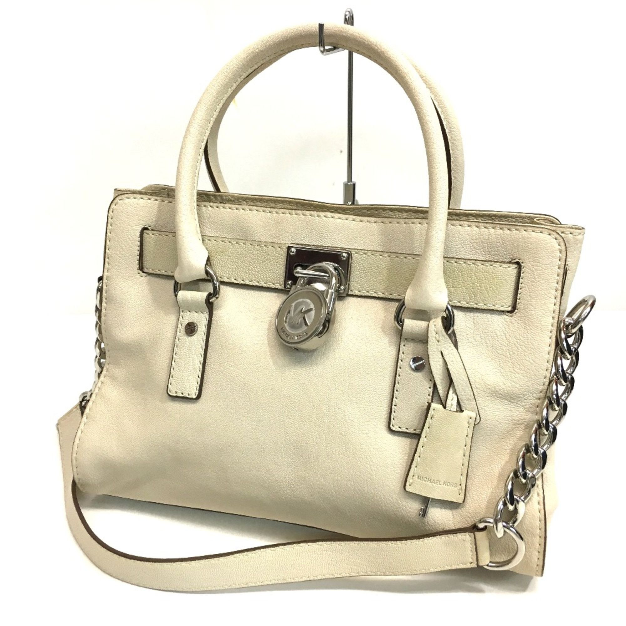 Michael Kors Michael Kors Hamilton Bag Shoulder Bag Tote Bag Off White Size ONE SIZE - 1 Thumbnail