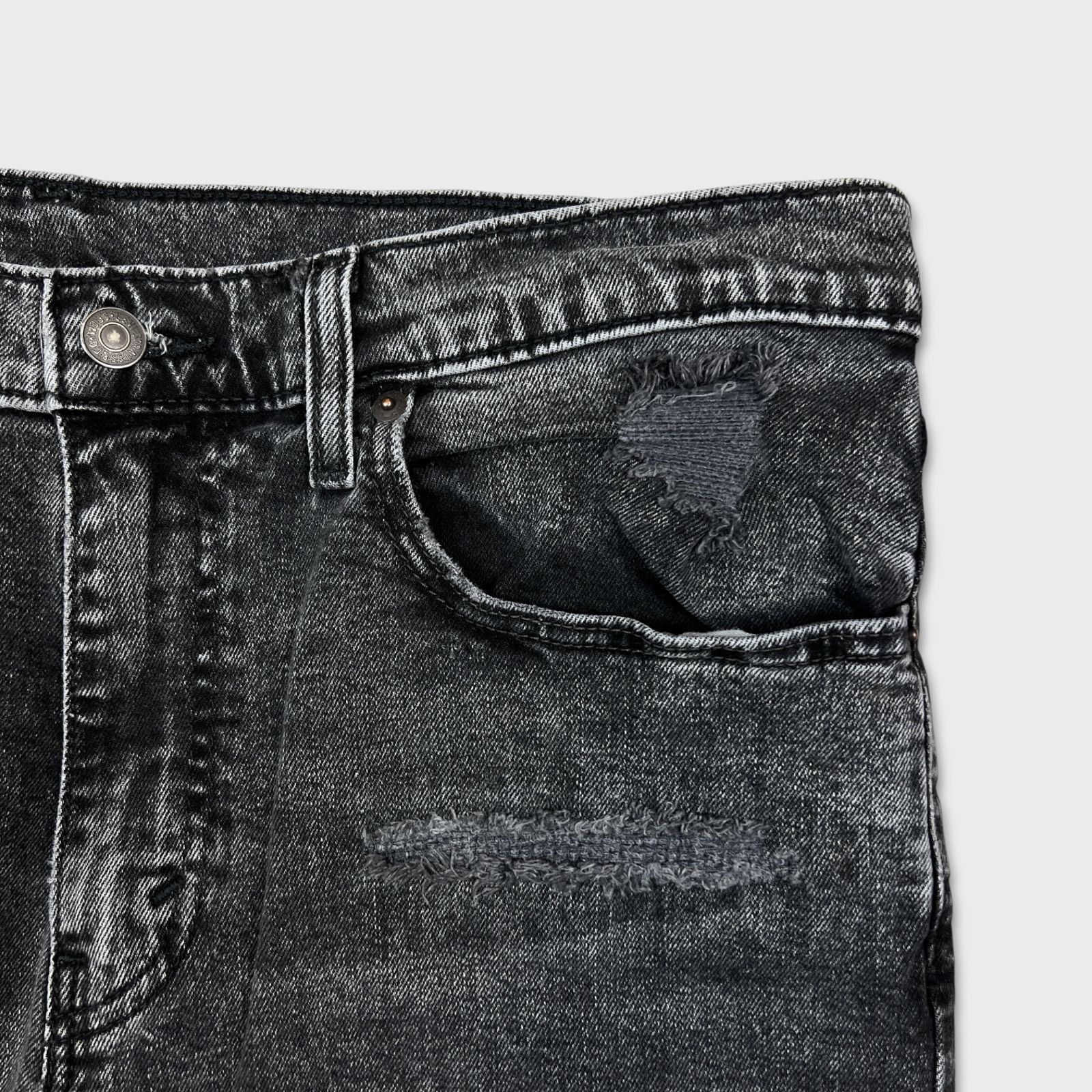 Levi's × Vintage Levi's 512 Jeans 34x30 Slim Taper Leg Distressed Stretch Size US 34 / EU 50 - 3 Thumbnail