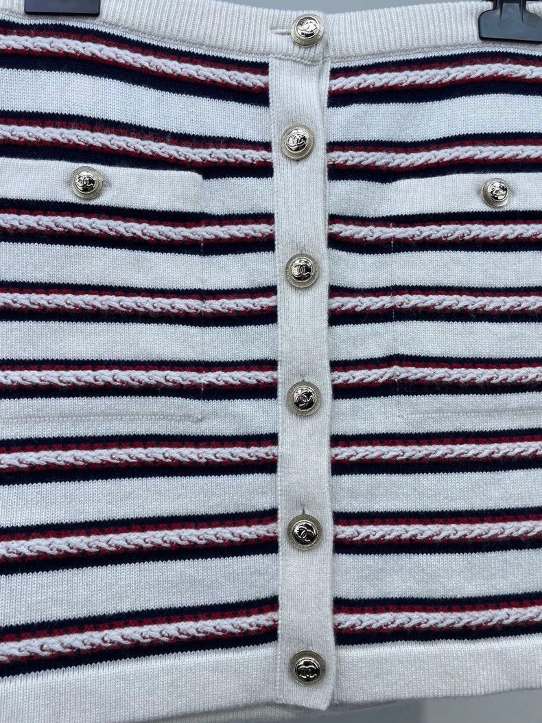 Chanel Chanel Knit Striped Skirt -2505 Size US 34 / EU 50 - 6 Thumbnail