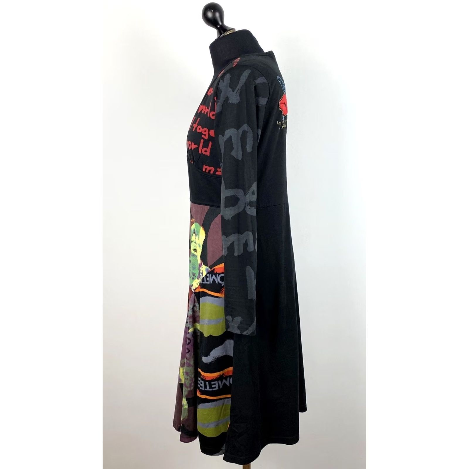 Desigual Desigual Dress L Womens Midi A-Line Multicoloured 96V2805 Size L / US 10 / IT 46 - 3 Thumbnail