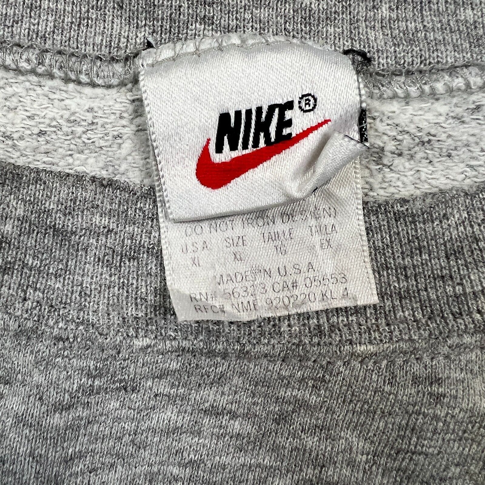 Nike × Vintage 90s Nike Sweatshirt XL USA Center Logo Short Sleeve Crewneck Size US XL / EU 56 / 4 - 8 Thumbnail