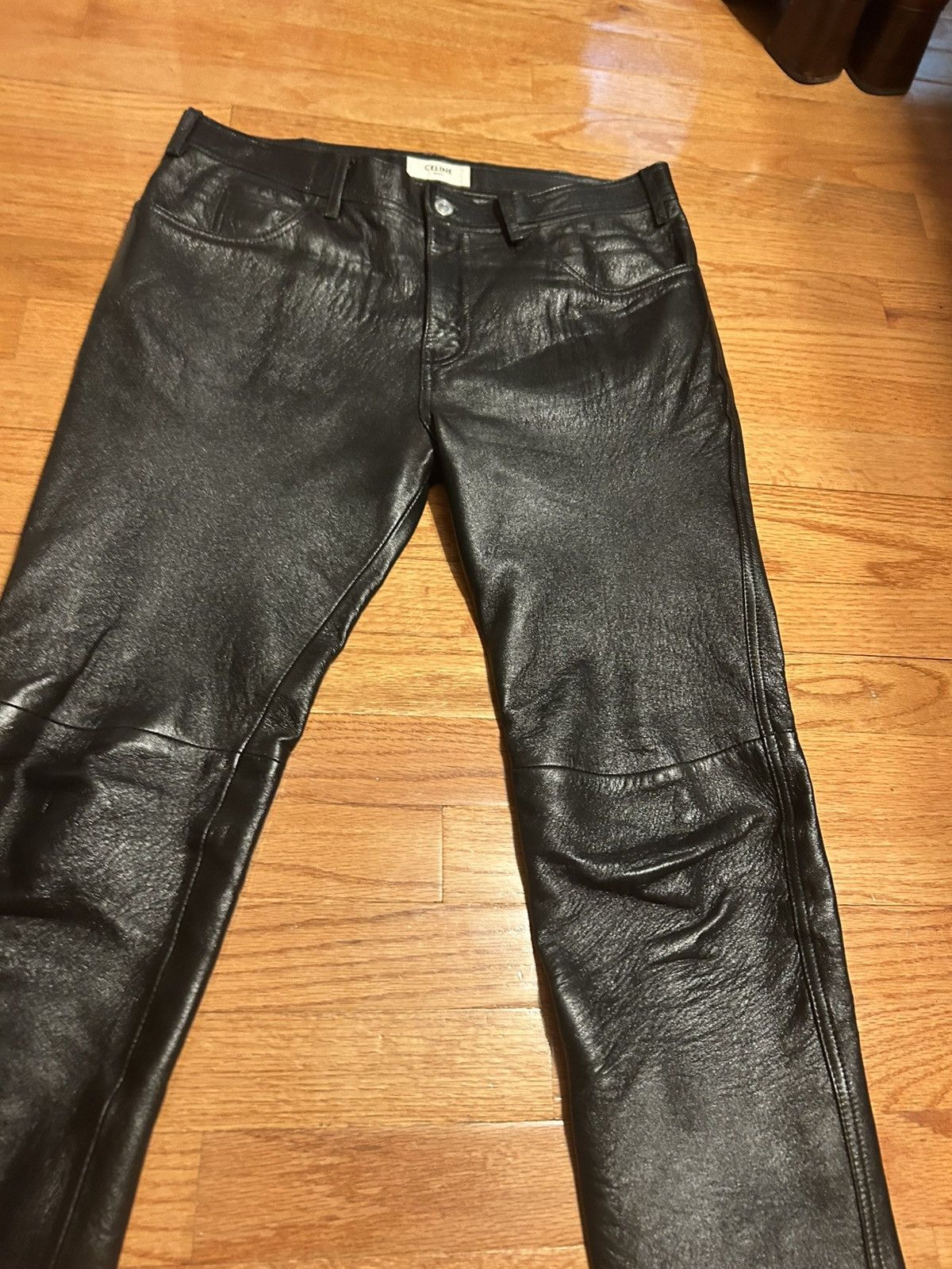 Celine Celine Lambskin Moto Pants Size US 32 / EU 48 - 12 Thumbnail