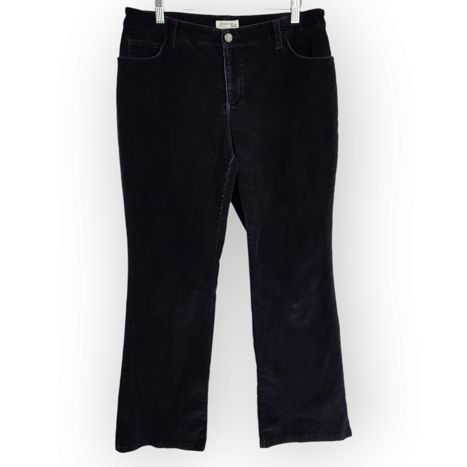 St. Johns Bay Vintage St. John's Bay Black Corduroy Mid Rise Pants Size 34" / US 12 / IT 48 - 7 Thumbnail