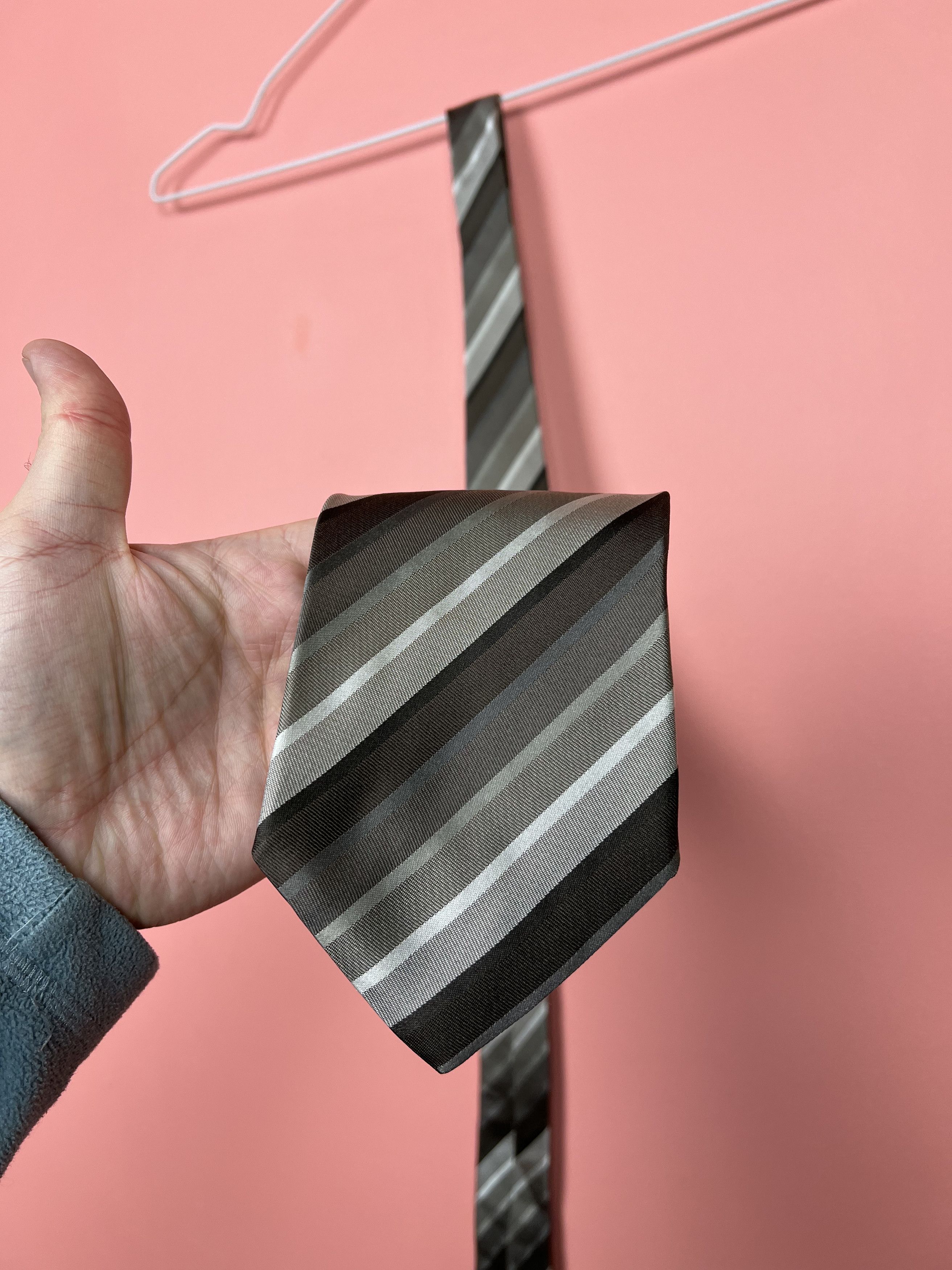 Armani Giorgio Armani striped tie silk Italy design Size ONE SIZE - 7 Thumbnail