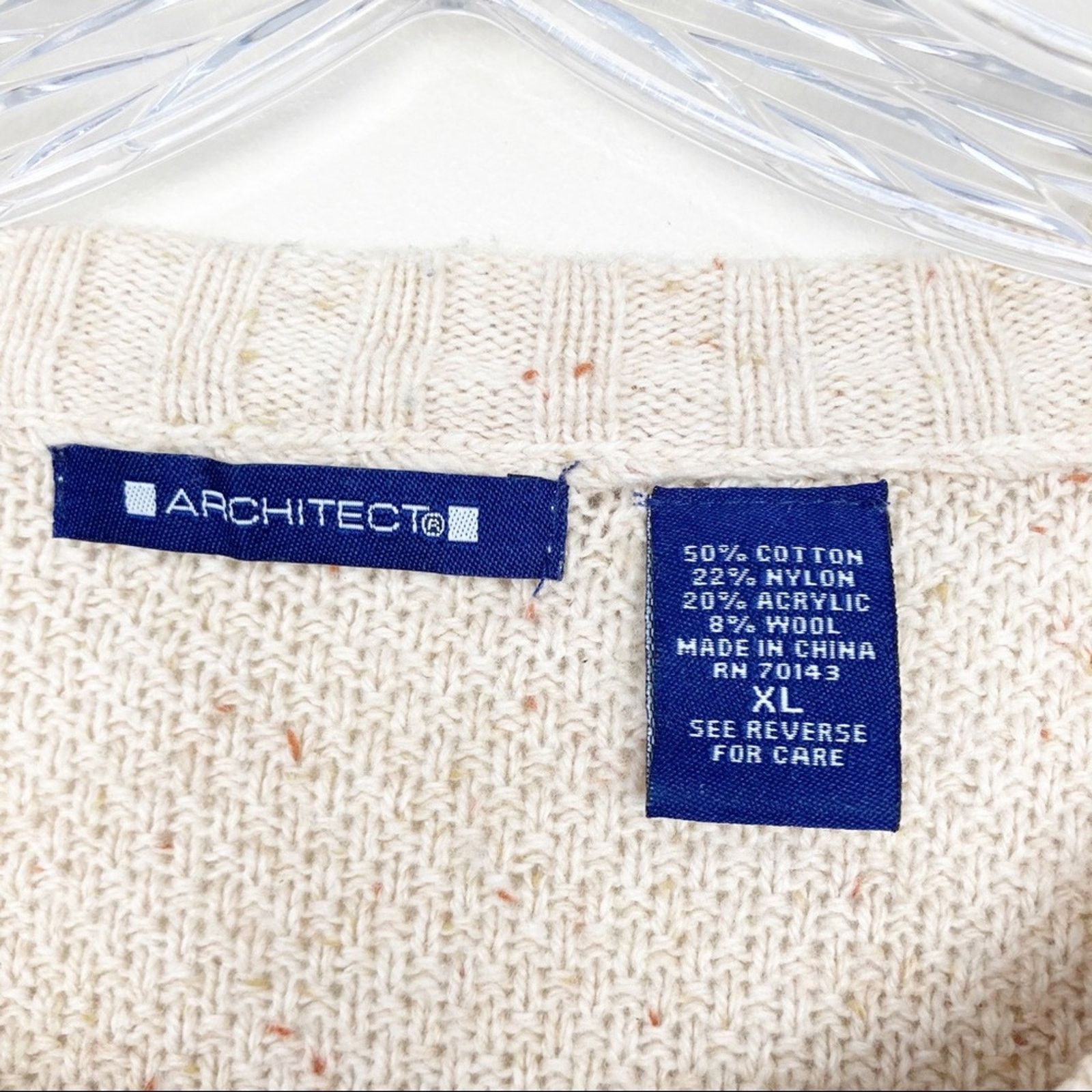 Architect Architect Tan Speckled Wool Blend Sweater Sz XL Size XL / US 12-14 / IT 48-50 - 3 Thumbnail