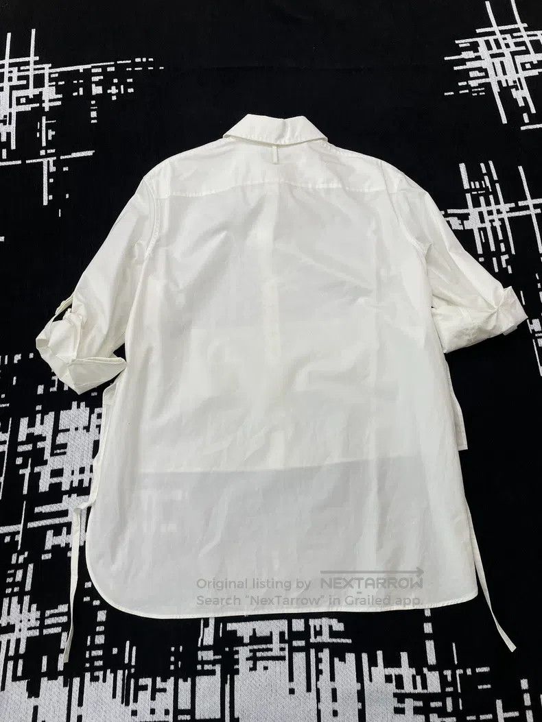 Hermes Hermes Design sense white waist-cinching shirt top Size XS / US 0-2 / IT 36-38 - 3 Thumbnail