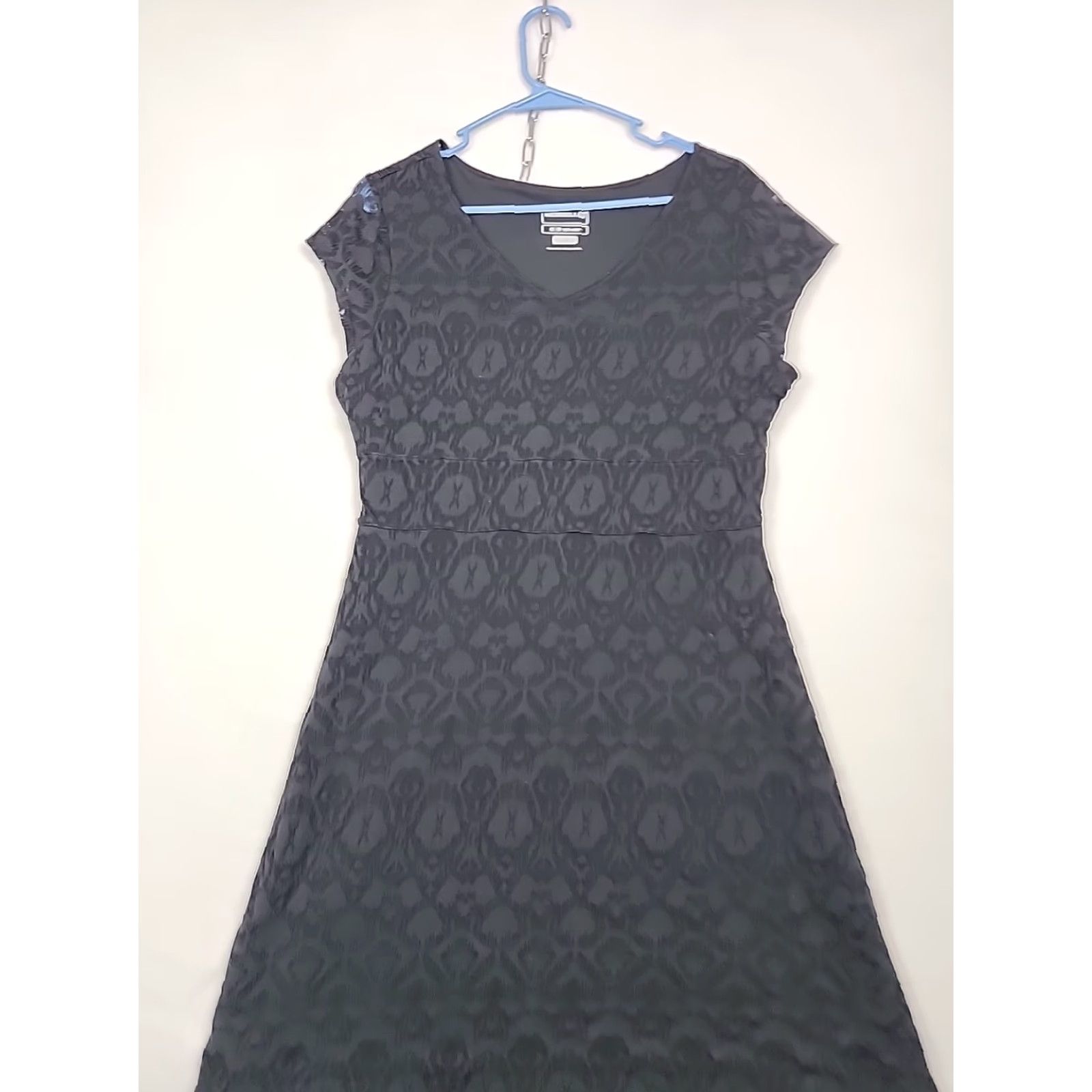 Merrell Merrell Midi Dress Womens L Sleeveless Lightweight Black Cheetah Print Opti-Wick Size L / US 10 / IT 46 - 2 Thumbnail