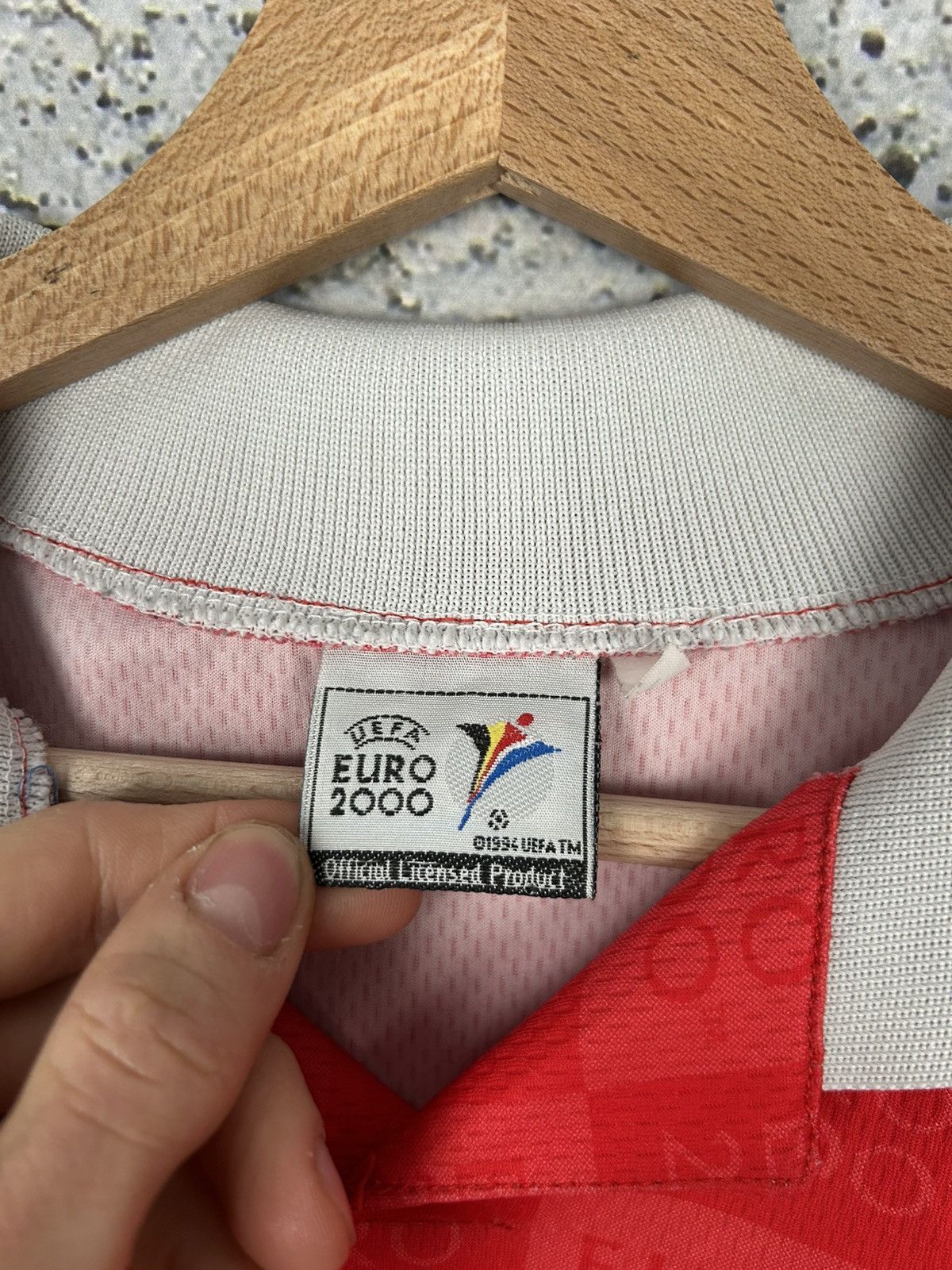 Vintage Vintage Euro 2000 Denmark Soccer Jersey Football World Cup Size US L / EU 52-54 / 3 - 7 Thumbnail