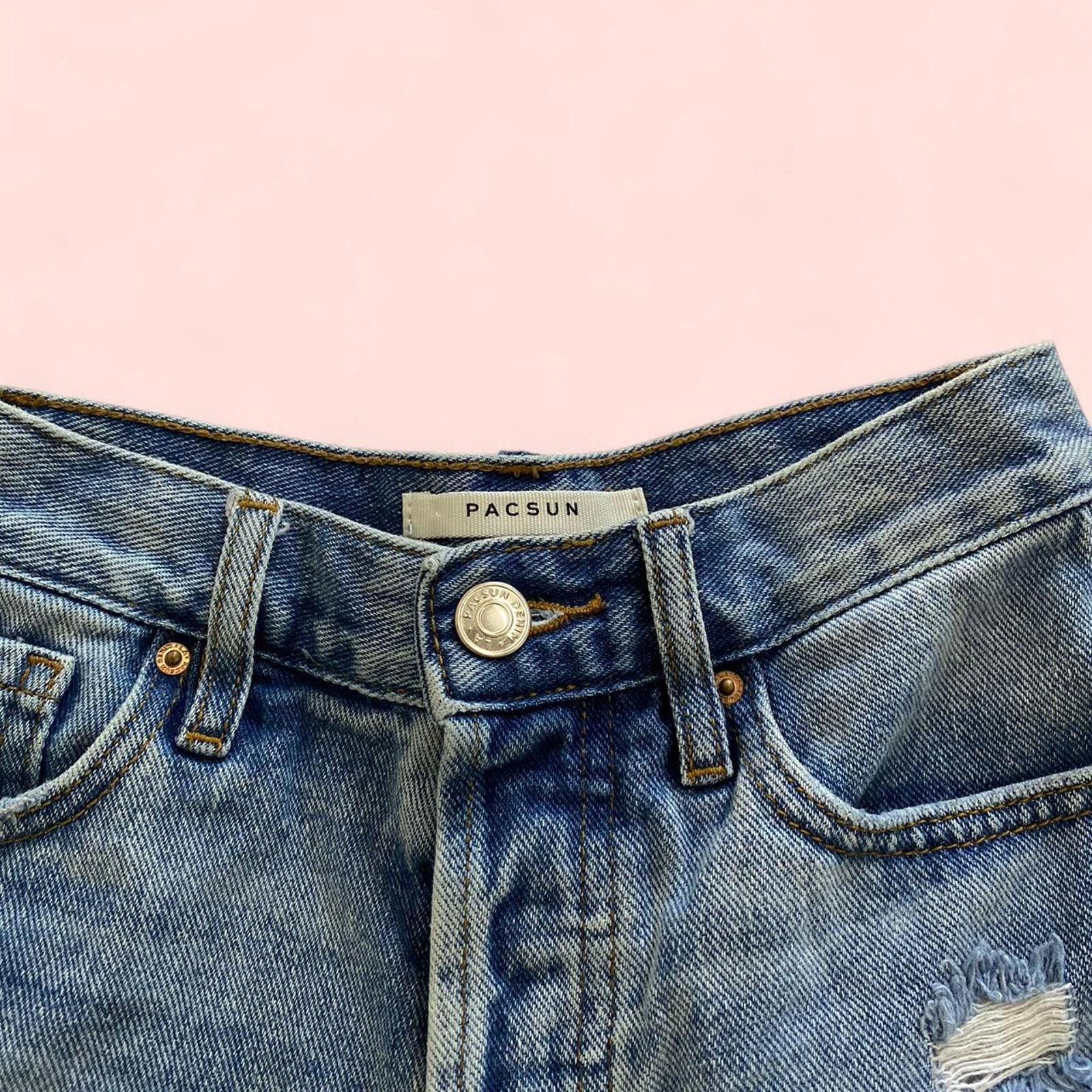 Pacsun PacSun high rise distressed denim shorts Size 42" / US 20 - 2 Thumbnail