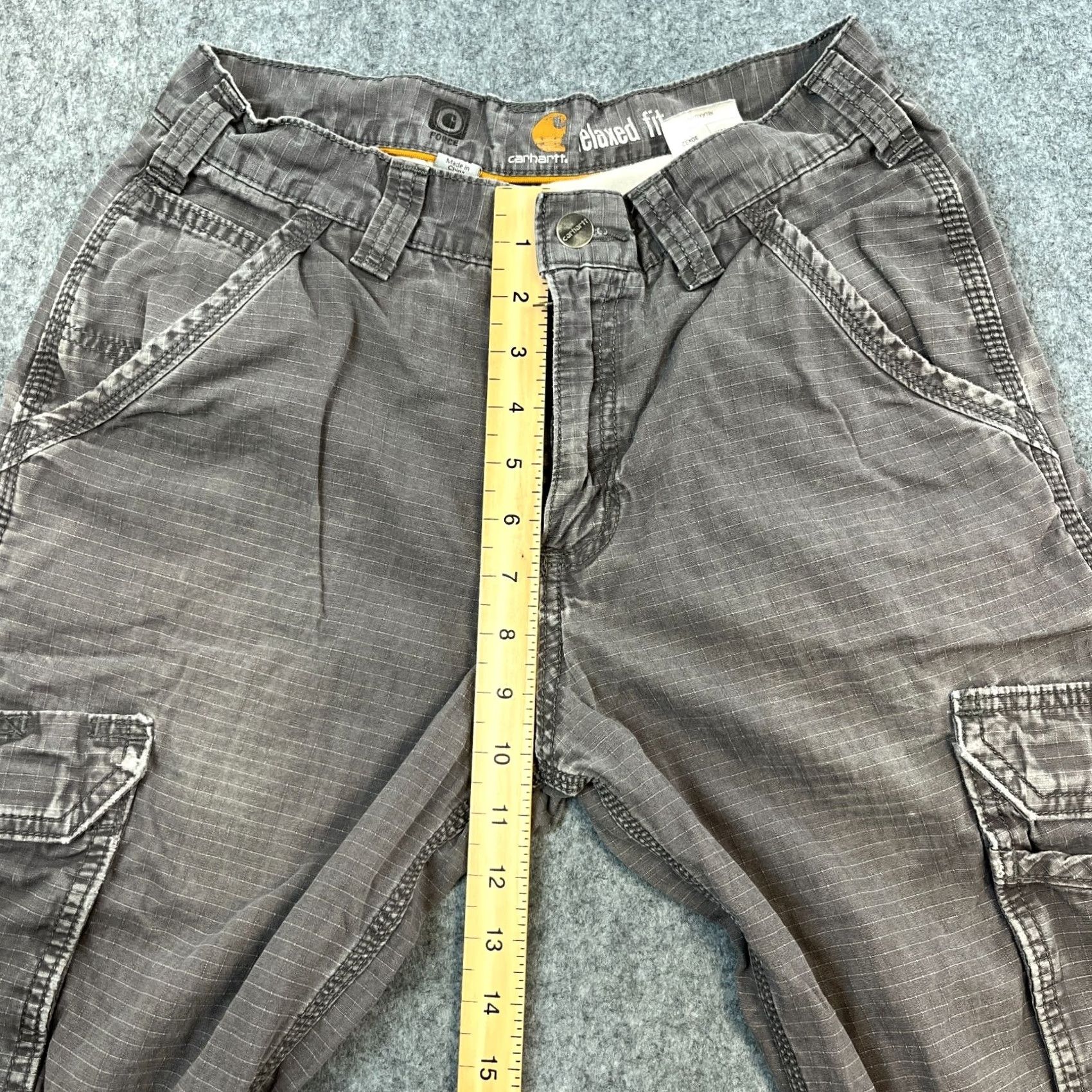 Carhartt Carhartt Mens Cargo Trousers Pants Relaxed Fit 28 Grey Ripstop Combat Utility Canvas 5-Pocket Dry? No. Size US 28 / EU 44 - 5 Thumbnail