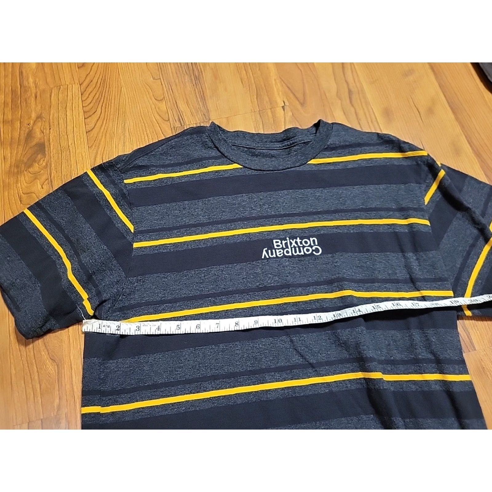 Brixton Brixton T-Shirt Striped Multicolor Cotton Short Sleeve Men L Regular 40" Chest 27" Length Size US L / EU 52-54 / 3 - 2 Thumbnail