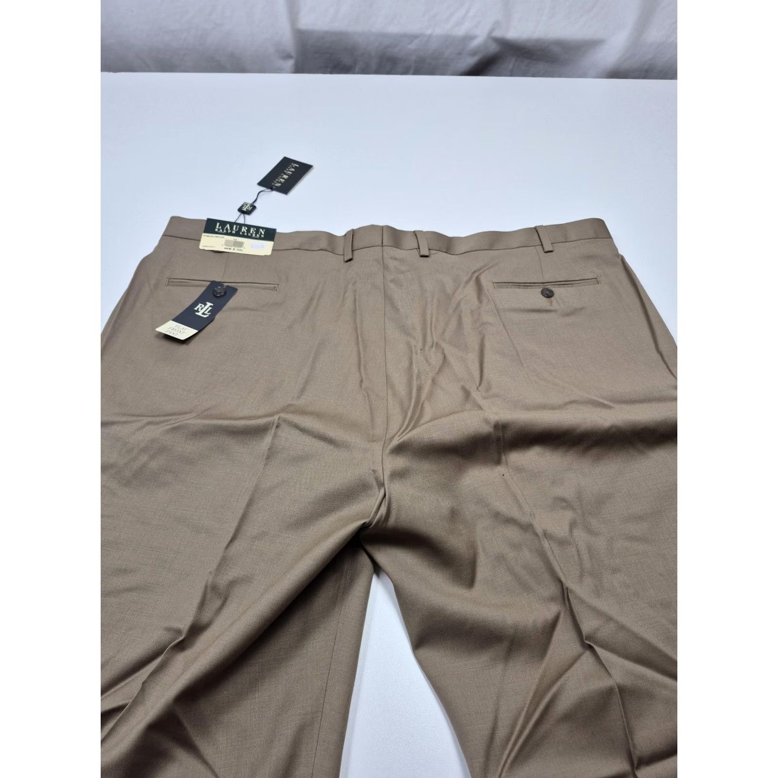 Ralph Lauren Lauren Ralph Lauren Dress Pants Mens 46x34 Beige Wool Flat Front NWT Office Dress Pants Mens 46 Beige Wool Flat Front - NWT Size US 30 / EU 46 - 6 Thumbnail