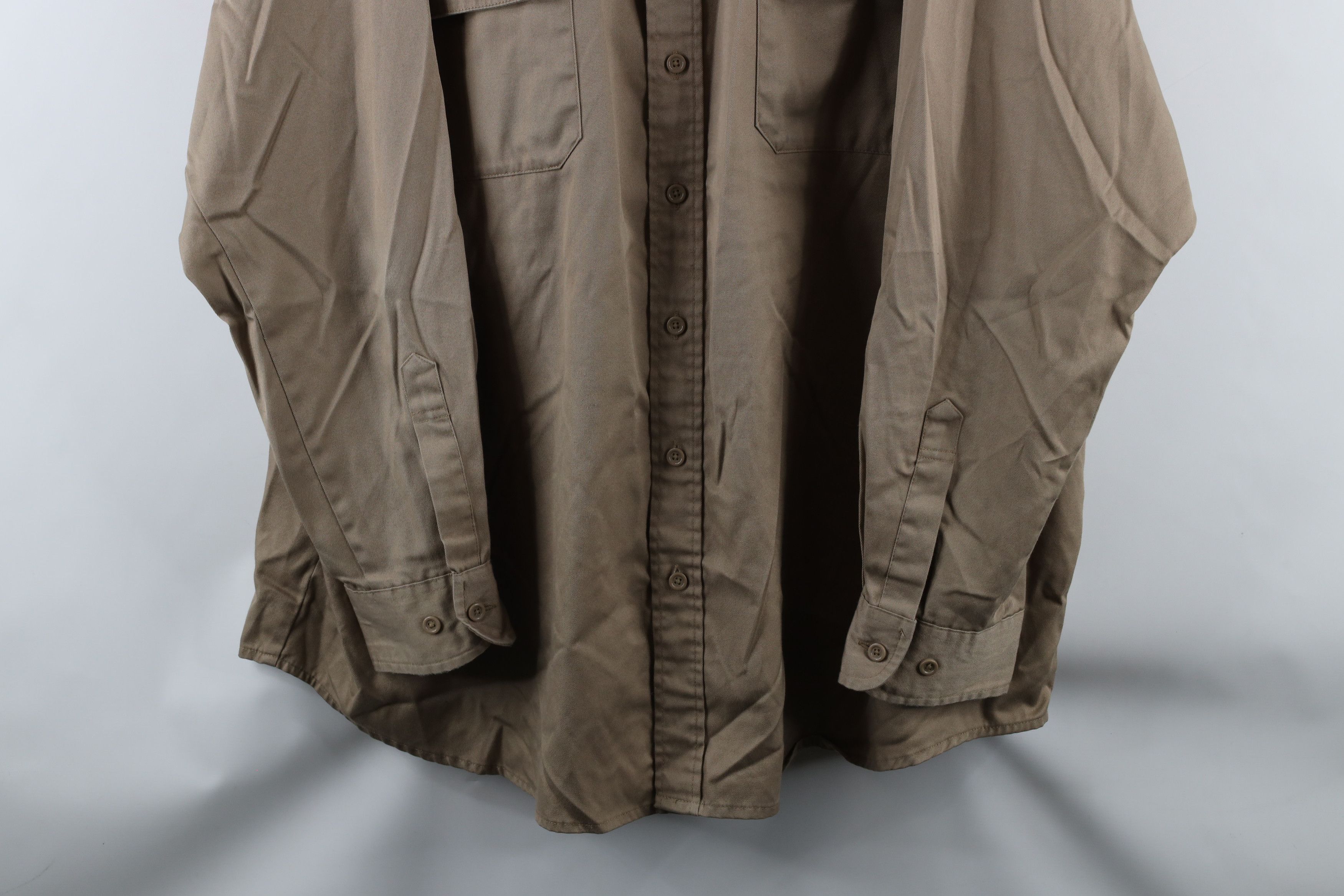 Vintage Vintage 90s Big Mac Workwear Collared Button Shirt Brown Size US XXL / EU 58 / 5 - 3 Thumbnail