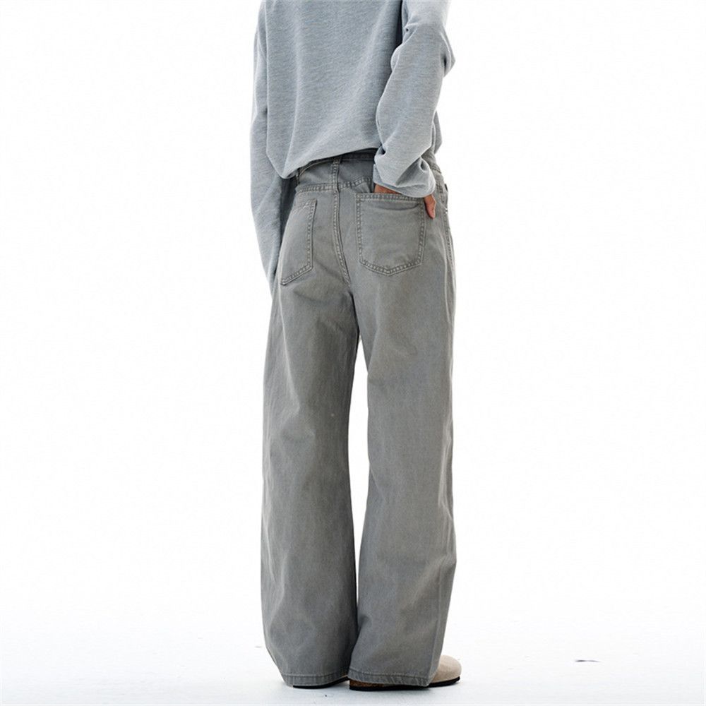 Vintage Men's floral embroidered retro washed distressed trousers Size US 32 / EU 48 - 3 Thumbnail