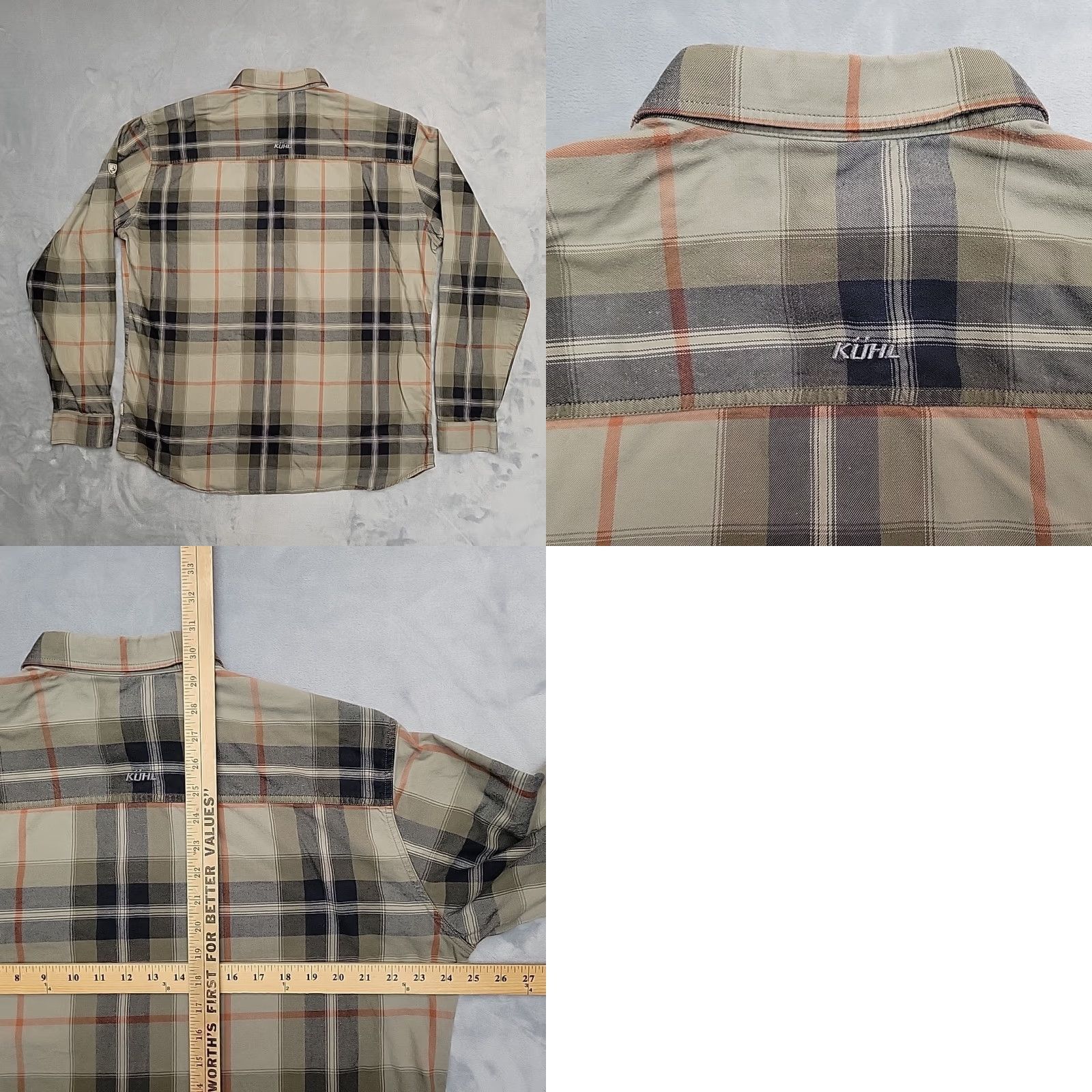 Vintage Kuhl Fugitive Shirt Men XL Green Plaid Twill Cotton Tencel Button-Up Outdoor Casual Shirt Mens Size US XL / EU 56 / 4 - 8 Thumbnail