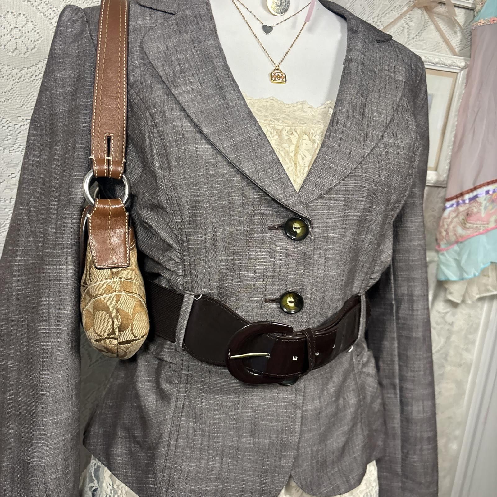 Other vintage office siren fitted blazer top Size XL / US 12-14 / IT 48-50 - 5 Thumbnail